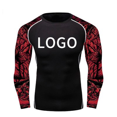Mma Rash Guard Tops Rashguard Rash Guard Custom Compression Shirts For Men Compression Long Sleeve Compression Shirt Rash Guard