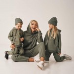 Winter Autumn family hoodie+jogger set clothes mommy and son daughter matching outfit mommy and me outfits