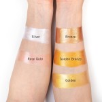 Private Label Cruelty Free Vegan Highlighter Makeup Body Glitter Waterproof Body Bronzer Gold Pink Body Shimmer Dry Oil